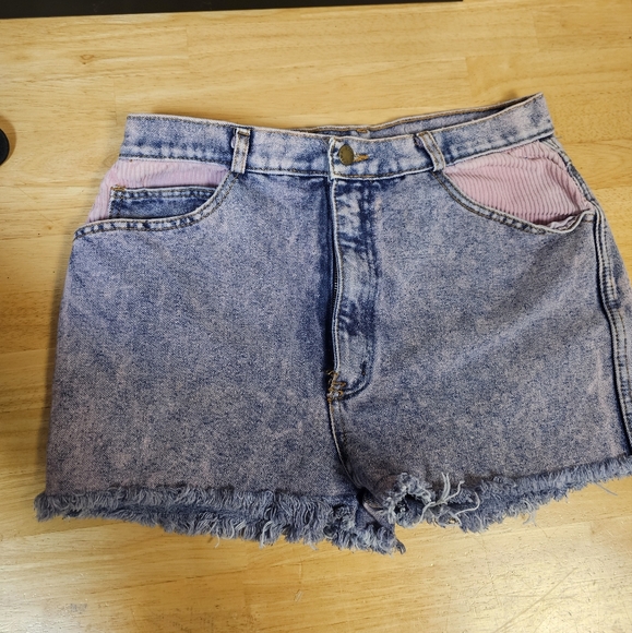 Prima Classe denim shorts with pink corduroy - Picture 2 of 7